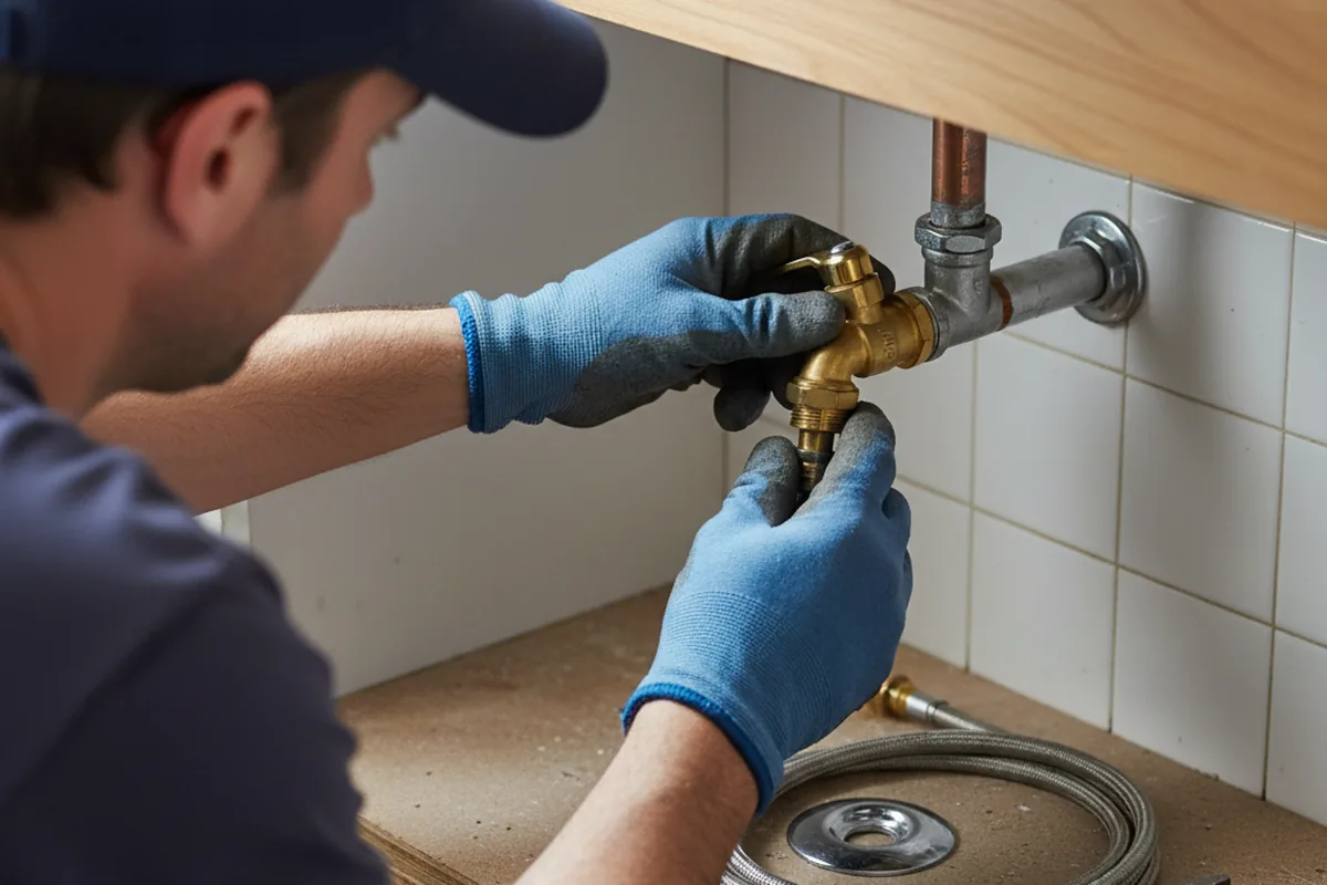 Shutoff valve and fitting work during Emergency Plumbing in Middleburg
